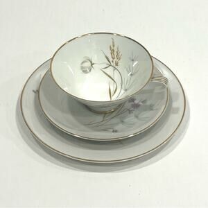 Hutschenreuther Selb Bavaria Germany Fine China TeaCup With Saucer & Salad Plate